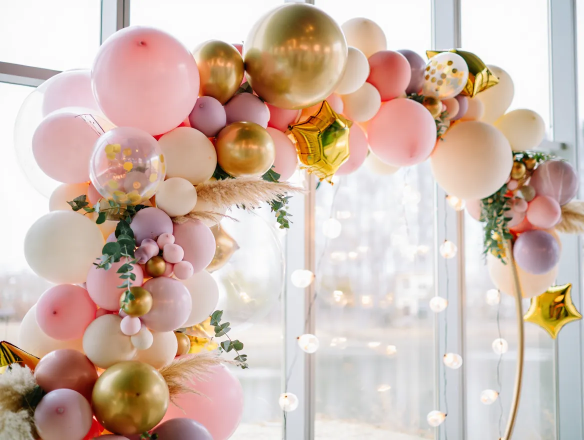 Elegant balloon arch decoration