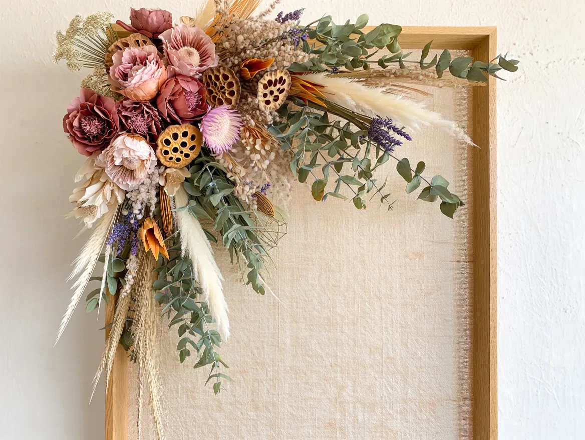 Floral backdrop wall decoration